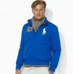 ralph lauren veste mode hoodie hommes 2019U polo zipper pas cher big pony bleu